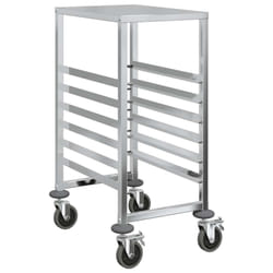 vidaXL Tray Trolley with 6 GN Containers 39x55x87 cm Stainless Steel tray rack