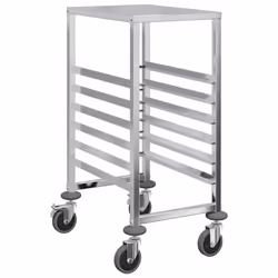 vidaXL Tray Trolley with 6 GN Containers 39x55x87 cm Stainless Steel tray rack - Additional view 6