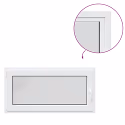 vidaXL Basement Window "RISOR" 120x60 cm Tilt&Turn DIN Left White