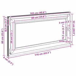 vidaXL Basement Window "RISOR" 120x60 cm Tilt&Turn DIN Left White