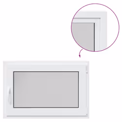 vidaXL Basement Window RISOR 90x50 cm Tilt&Turn DIN Right White egress window
