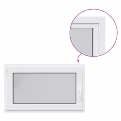 vidaXL Basement Window RISOR 100x60 cm Tilt&Turn DIN Left White egress window
