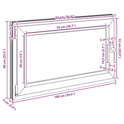 vidaXL Basement Window RISOR 100x60 cm Tilt&Turn DIN Left White egress window