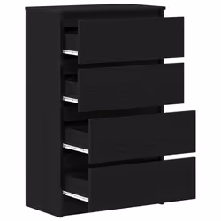 vidaXL Sideboard Black Oak 60x35x98.5 cm Engineered Wood storage cabinet - Additional view 4