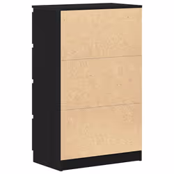 vidaXL Sideboard Black Oak 60x35x98.5 cm Engineered Wood storage cabinet - Additional view 7