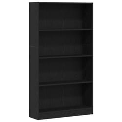 vidaXL Bookshelf Standing Shelf Storage Rack Book Cabinet Engineered Wood - black oak, 80 x 24 x 143 cm