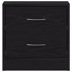 vidaXL 1/2x Bedside Cabinet Chipboard Nightstands Storage Unit Black/White - black oak, 1 pcs - Additional view 5