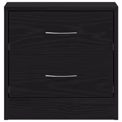vidaXL 1/2x Bedside Cabinet Chipboard Nightstands Storage Unit Black/White - black oak, 2 pcs - Additional view 6