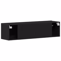 vidaXL TV Cabinet Black Oak 120x30x30.5 cm Engineered Wood TV stand - Additional view 7