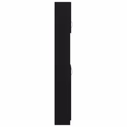 vidaXL Bathroom Cabinet Cupboard Storage Rack Washer Shelf Engineered Wood - black oak - Additional view 6