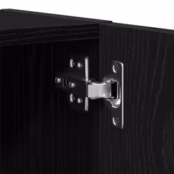 vidaXL Bathroom Cabinet Cupboard Storage Rack Washer Shelf Engineered Wood - black oak - Additional view 9