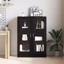 vidaXL Book Cabinet Black Oak 82.5x30.5x115 cm Engineered Wood bookcase - Additional view 2