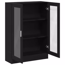 vidaXL Book Cabinet Black Oak 82.5x30.5x115 cm Engineered Wood bookcase - Additional view 4