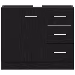 vidaXL Sink Cabinet Black Oak 63x30x54 cm Engineered Wood - Additional view 5
