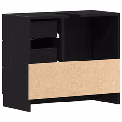 vidaXL Sink Cabinet Black Oak 63x30x54 cm Engineered Wood - Additional view 7