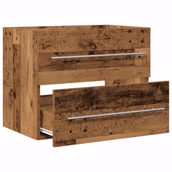 vidaXL Bathroom Sink Cabinet Old Wood 80x38.5x48 cm Engineered Wood - old wood, 60 x 38.5 x 48 cm - Additional view 4