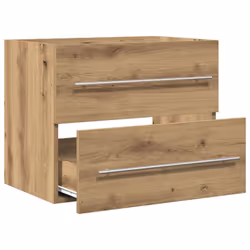 vidaXL Bathroom Sink Cabinet Old Wood 80x38.5x48 cm Engineered Wood - artisan oak, 60 x 38.5 x 48 cm - Additional view 4