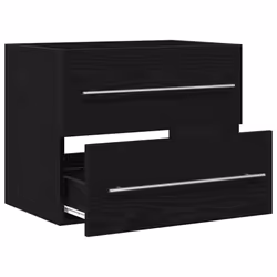 vidaXL Bathroom Sink Cabinet Old Wood 80x38.5x48 cm Engineered Wood - black oak, 60 x 38.5 x 48 cm - Additional view 4