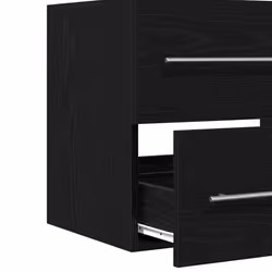 vidaXL Bathroom Sink Cabinet Old Wood 80x38.5x48 cm Engineered Wood - black oak, 60 x 38.5 x 48 cm - Additional view 8
