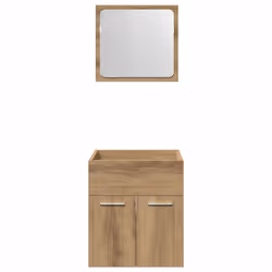vidaXL Bathroom Furniture Set 2 Piece Storage Cabinet Cupboard Engineered Wood - artisan oak - Additional view 5
