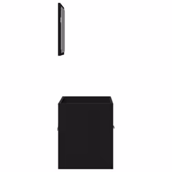 vidaXL Bathroom Furniture Set 2 Piece Storage Cabinet Cupboard Engineered Wood - black oak - Additional view 6