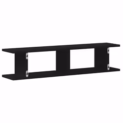 vidaXL 2x Wall Shelf Wall-Mounted Shelf Hanging Floating Shelf Engineered Wood - 90 x 18 x 20 cm - Additional view 7