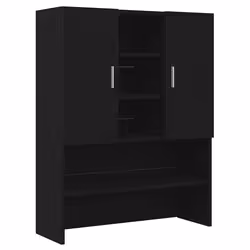 vidaXL Washing Machine Cabinet Black Oak 70.5x25.5x90 cm