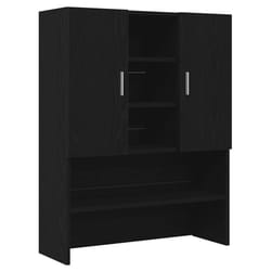 vidaXL Washing Machine Cabinet Black Oak 70.5x25.5x90 cm