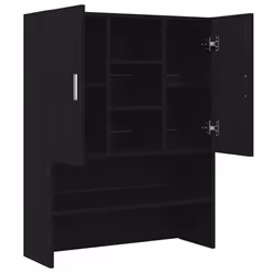 vidaXL Washing Machine Cabinet Black Oak 70.5x25.5x90 cm - Additional view 4