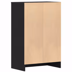 vidaXL Shoe Cabinet Black Oak 60x35x92 cm Engineered Wood shoe storage - Additional view 7