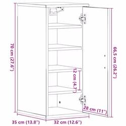 vidaXL Shoe Cabinet Shoe Storage Rack Organiser Shoe Cupboard Engineered Wood - 1 pcs - Additional view 3