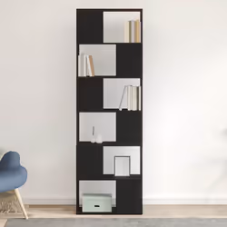 vidaXL Book Cabinet/Room Divider Black Oak 60x24x186 cm room divider