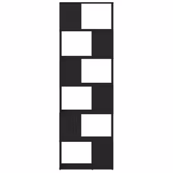 vidaXL Book Cabinet/Room Divider Black Oak 60x24x186 cm room divider - Additional view 4