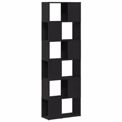 vidaXL Book Cabinet/Room Divider Black Oak 60x24x186 cm room divider - Additional view 6