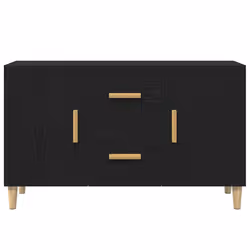 vidaXL Sideboard Black Oak 100x36x60 cm Engineered Wood storage cabinet - Additional view 5