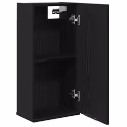 vidaXL Wall-mounted Cabinet Black Oak 32x20x67 cm Engineered Wood - Additional view 4