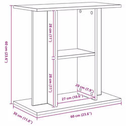 vidaXL Aquarium Stand Fish Tank Stand Cabinet Aquarium Base Engineered Wood - 60 x 30 x 60 cm