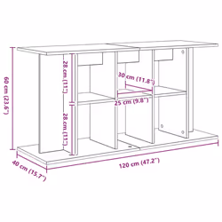 vidaXL Aquarium Stand Fish Tank Stand Cabinet Aquarium Base Engineered Wood - 120 x 40 x 60 cm