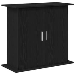vidaXL Aquarium Stand Black Oak 81x36x73 cm Engineered Wood fish tank cabinet - 81 x 36 x 73 cm