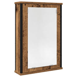 vidaXL Bathroom Mirror Cabinet Black Oak 42x12x60 cm Engineered Wood - old wood