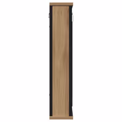 vidaXL Bathroom Mirror Cabinet Black Oak 42x12x60 cm Engineered Wood - artisan oak - Additional view 4