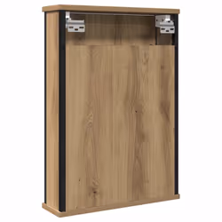 vidaXL Bathroom Mirror Cabinet Black Oak 42x12x60 cm Engineered Wood - artisan oak - Additional view 5