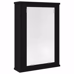 vidaXL Bathroom Mirror Cabinet Black Oak 42x12x60 cm Engineered Wood - black oak