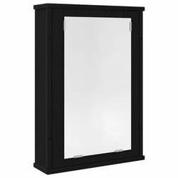 vidaXL Bathroom Mirror Cabinet Black Oak 42x12x60 cm Engineered Wood - black oak
