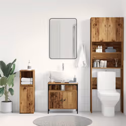 vidaXL Bathroom Sink Cabinet Artisan Oak 60x30x60 cm Engineered Wood - old wood - Additional view 2
