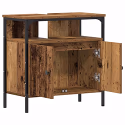 vidaXL Bathroom Sink Cabinet Artisan Oak 60x30x60 cm Engineered Wood - old wood - Additional view 4