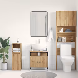 vidaXL Bathroom Sink Cabinet Artisan Oak 60x30x60 cm Engineered Wood - artisan oak