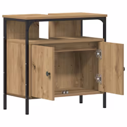 vidaXL Bathroom Sink Cabinet Artisan Oak 60x30x60 cm Engineered Wood - artisan oak - Additional view 4