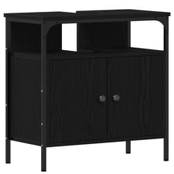 vidaXL Bathroom Sink Cabinet Artisan Oak 60x30x60 cm Engineered Wood - black oak
