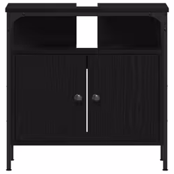 vidaXL Bathroom Sink Cabinet Artisan Oak 60x30x60 cm Engineered Wood - black oak - Additional view 5